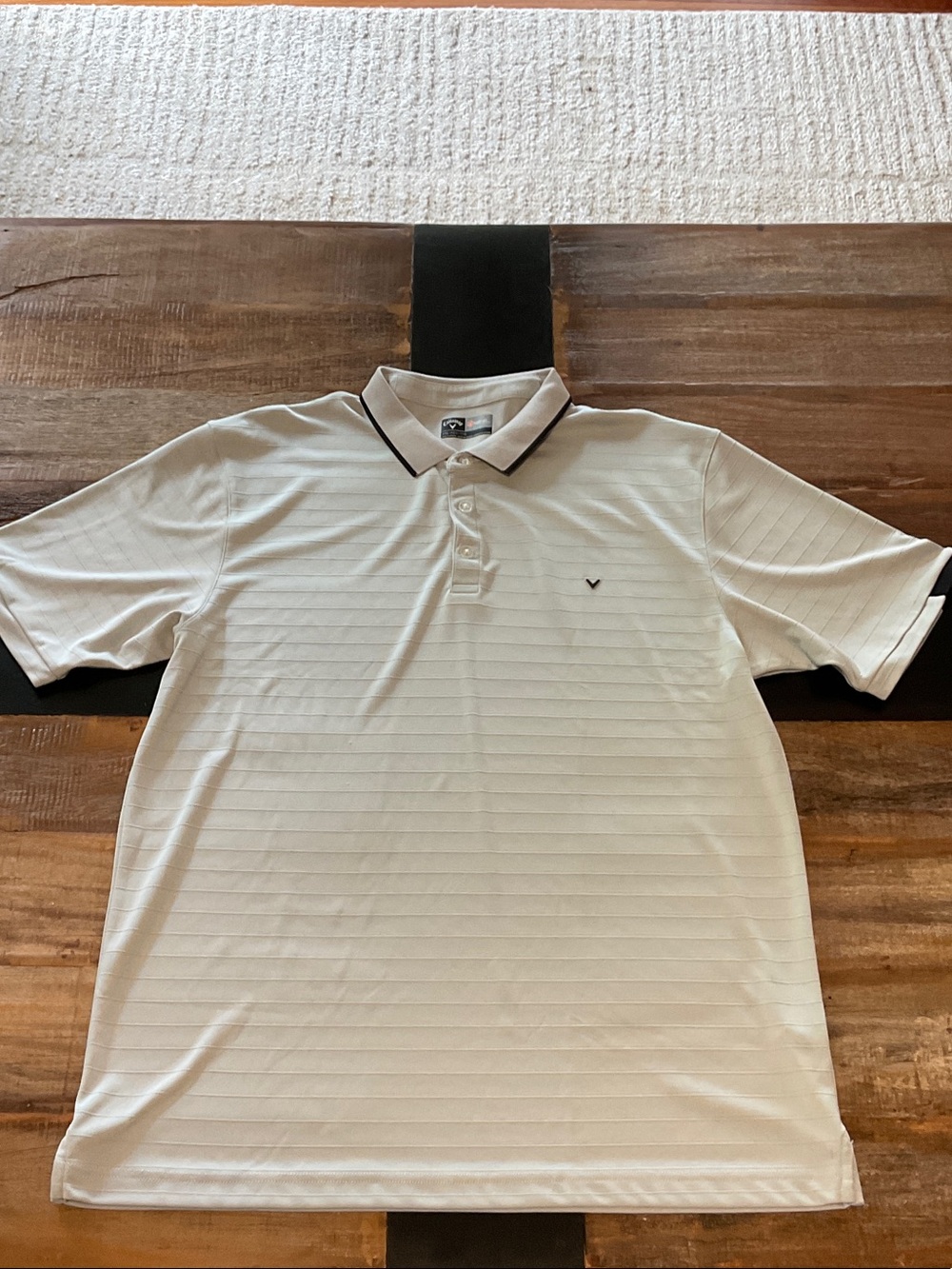 Callaway men’s golf White Polo with Black Collar Trim XXL